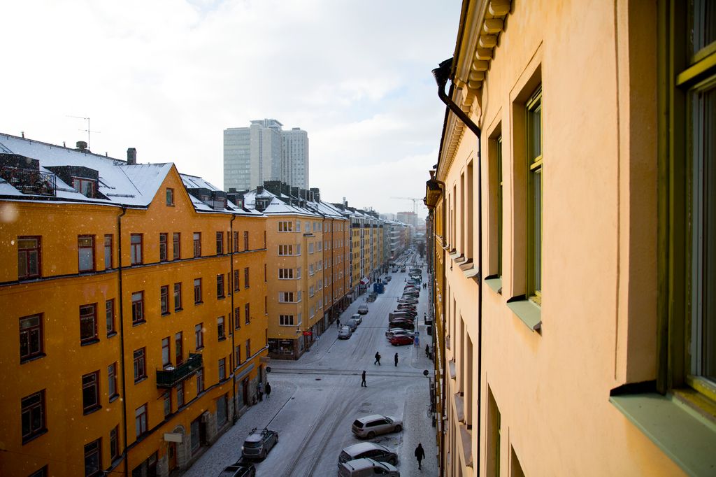 Gata med lägenheter