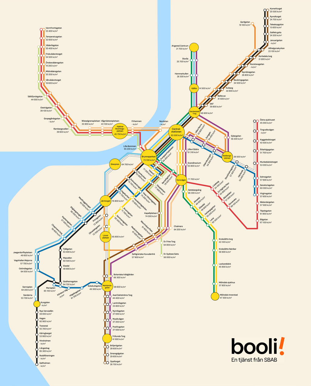 Boolis spårvagnskarta 2026