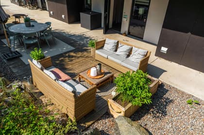 Bild av trädgården