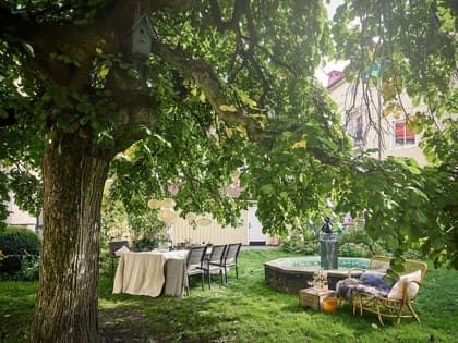 Bild av trädgården