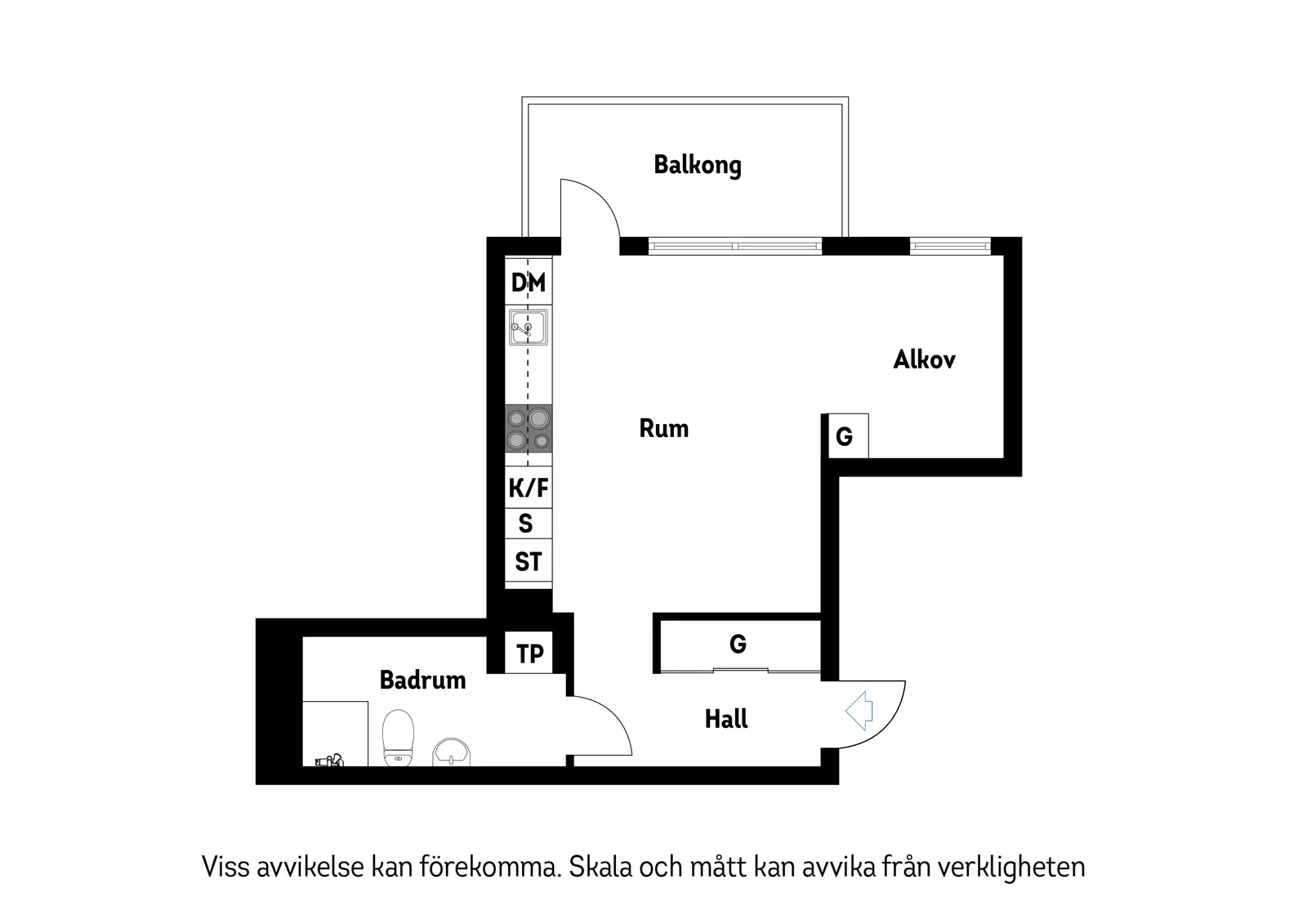 Floor plan for Hamngatan 13A