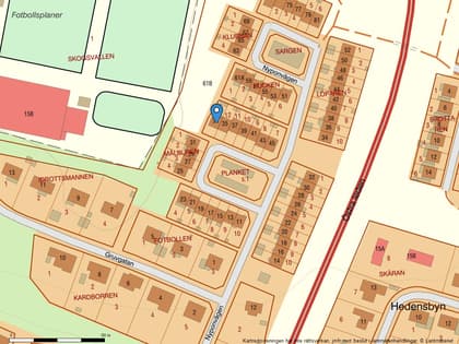 Illustrerad karta över fastigheten eller området