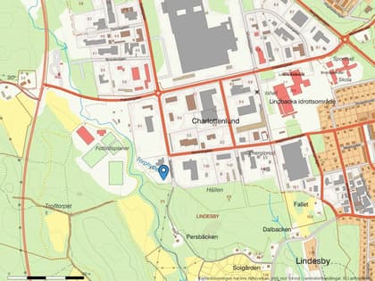 Illustrerad karta över fastigheten eller området