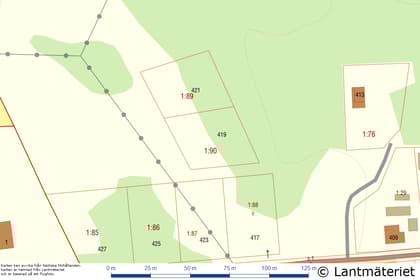 Illustrerad karta över fastigheten eller området