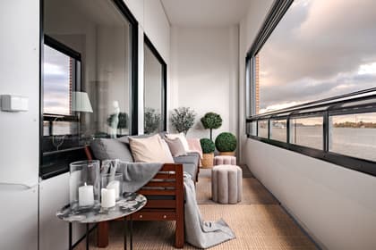 Balkong eller utsiktsbild