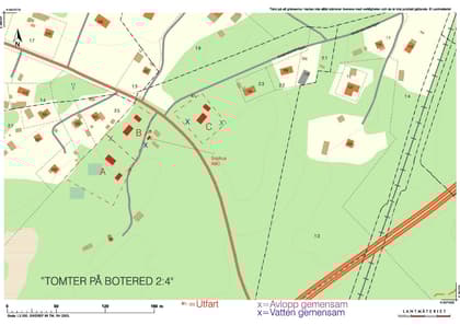 Illustrerad karta över fastigheten eller området