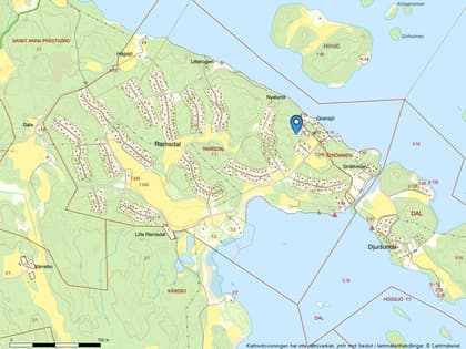 Illustrerad karta över fastigheten eller området