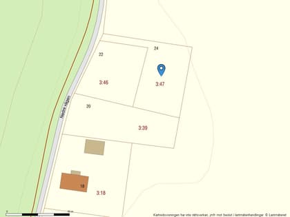 Illustrerad karta över fastigheten eller området