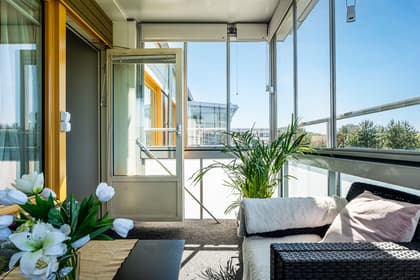 Balkong eller utsiktsbild