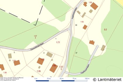 Illustrerad karta över fastigheten eller området