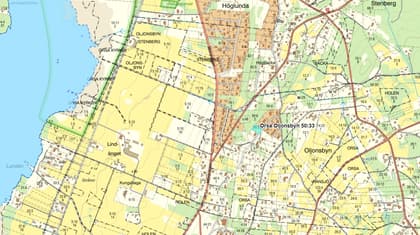 Illustrerad karta över fastigheten eller området