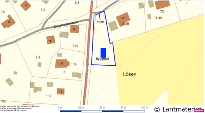 Illustrerad karta över fastigheten eller området