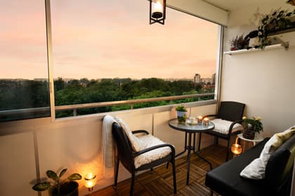 Balkong eller utsiktsbild