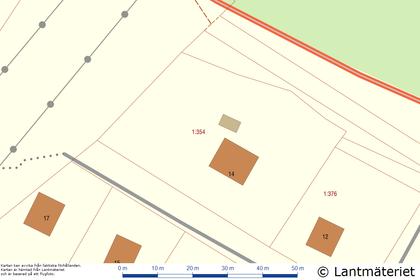 Illustrerad karta över fastigheten eller området