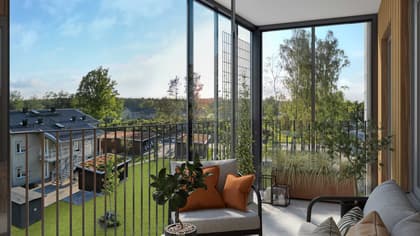 Brf Korseberg Vik, Bo i naturen, tre km till centrum