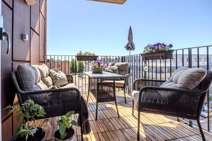 Balkong eller utsiktsbild