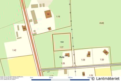 Illustrerad karta över fastigheten eller området