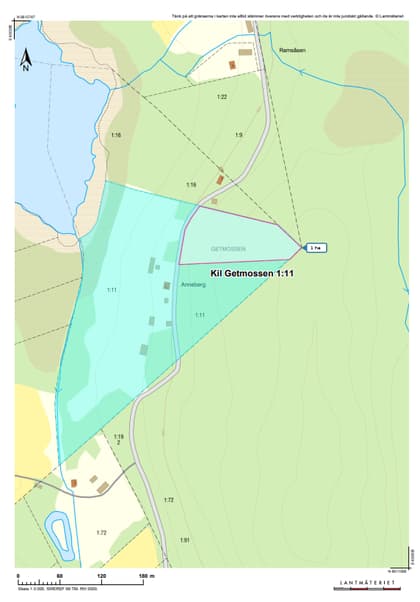 Illustrerad karta över fastigheten eller området