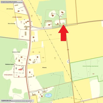 Illustrerad karta över fastigheten eller området