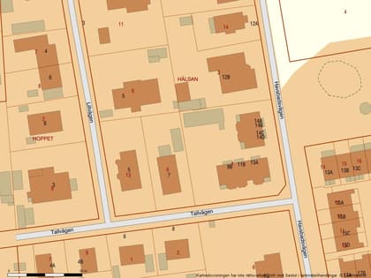 Illustrerad karta över fastigheten eller området