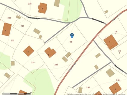 Illustrerad karta över fastigheten eller området