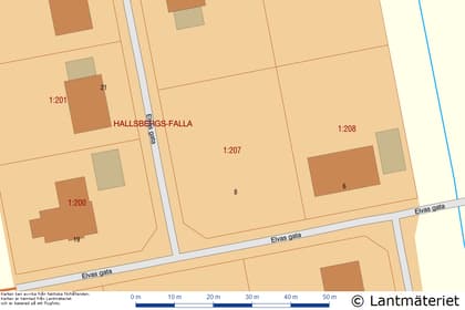 Illustrerad karta över fastigheten eller området