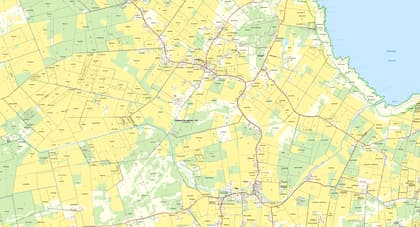 Illustrerad karta över fastigheten eller området