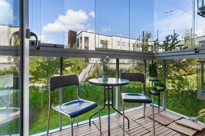 Balkong eller utsiktsbild