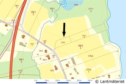 Illustrerad karta över fastigheten eller området