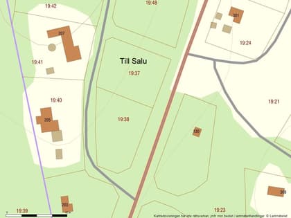 Illustrerad karta över fastigheten eller området
