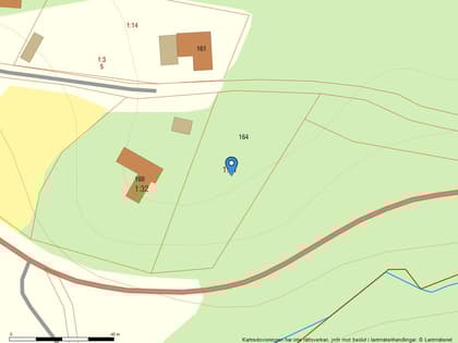 Illustrerad karta över fastigheten eller området