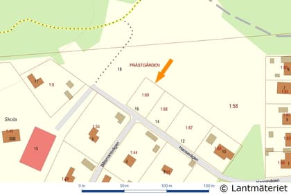 Illustrerad karta över fastigheten eller området