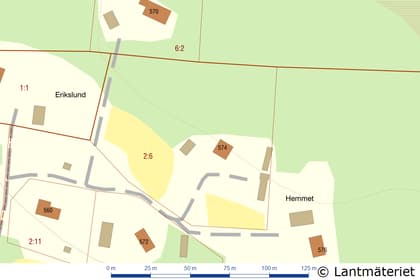 Illustrerad karta över fastigheten eller området