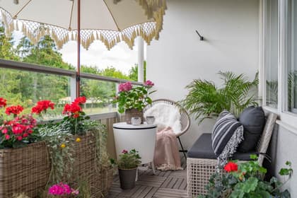 Balkong eller utsiktsbild