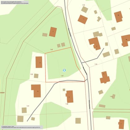 Illustrerad karta över fastigheten eller området