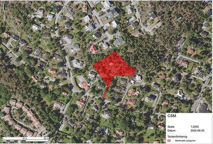 Illustrerad karta över fastigheten eller området