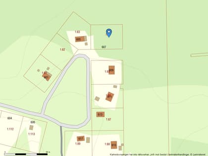 Illustrerad karta över fastigheten eller området