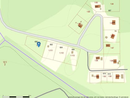 Illustrerad karta över fastigheten eller området