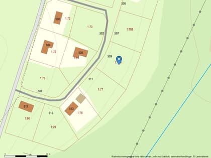 Illustrerad karta över fastigheten eller området