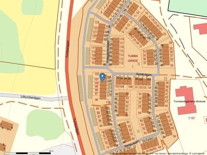 Illustrerad karta över fastigheten eller området