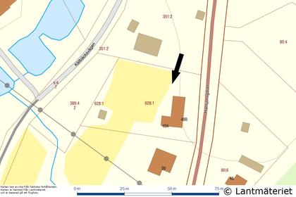 Illustrerad karta över fastigheten eller området