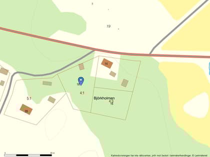 Illustrerad karta över fastigheten eller området