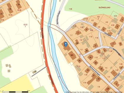 Illustrerad karta över fastigheten eller området
