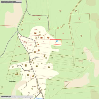 Illustrerad karta över fastigheten eller området