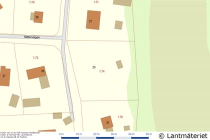 Illustrerad karta över fastigheten eller området