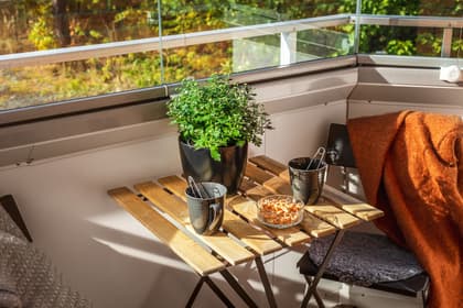 Balkong eller utsiktsbild