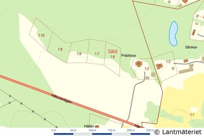 Illustrerad karta över fastigheten eller området