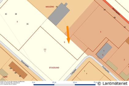 Illustrerad karta över fastigheten eller området