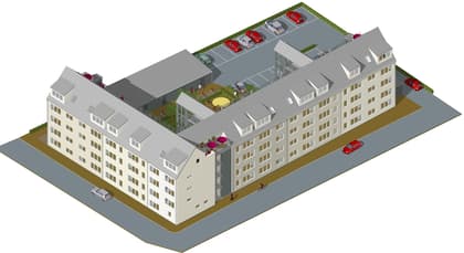 Illustrerad karta över fastigheten eller området