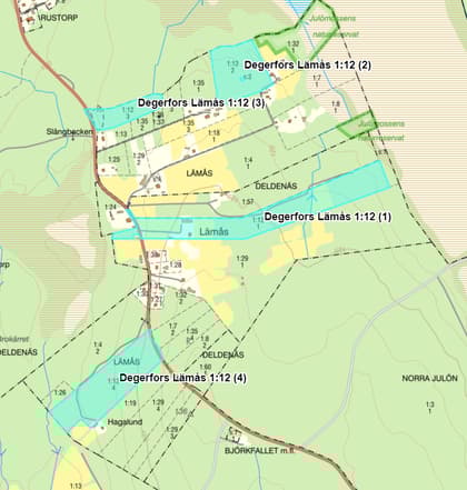 Illustrerad karta över fastigheten eller området